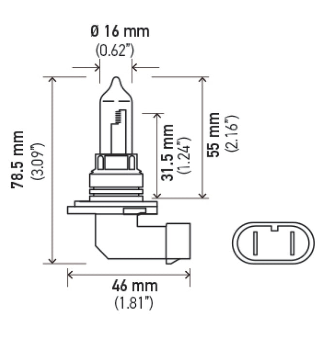 Hella HB3 9005 12V 100W Xenon White XB Bulb (Pair)