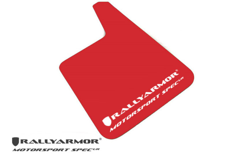 Rally Armor Universal Fit (No Hardware) Motorsport Spec Black UR Mud Flap w/ White Logo