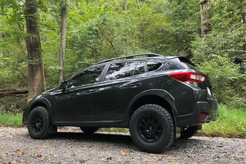 Rally Armor 18-22 Subaru Crosstrek Lift/AT Black Mud Flap w/ Blue Logo (Front Only)