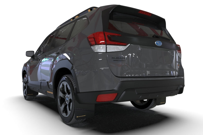 Rally Armor 2022 Subaru Forester (Incl. Wilderness) Black UR Mud Flap w/ White Logo