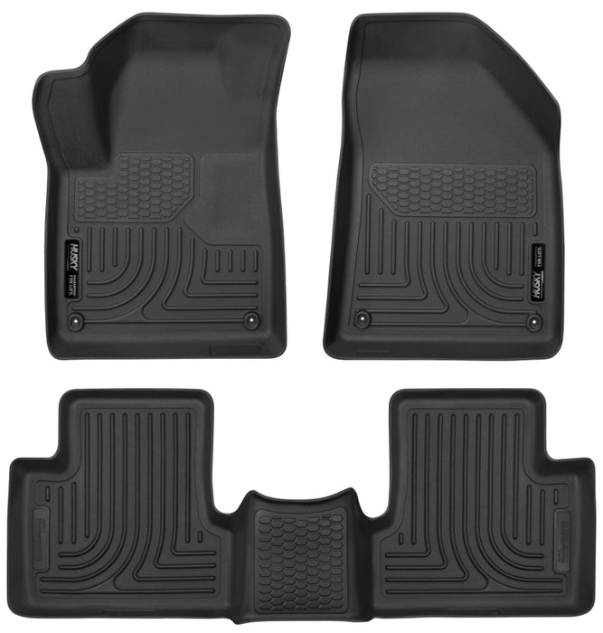 Husky Liners 15-22 Jeep Cherokee WeatherBeater Combo Black Floor Liners