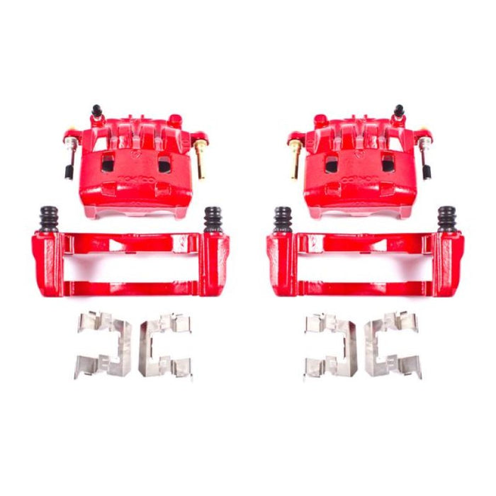 Power Stop 16-17 Subaru Crosstrek Front Red Calipers w/Brackets - Pair