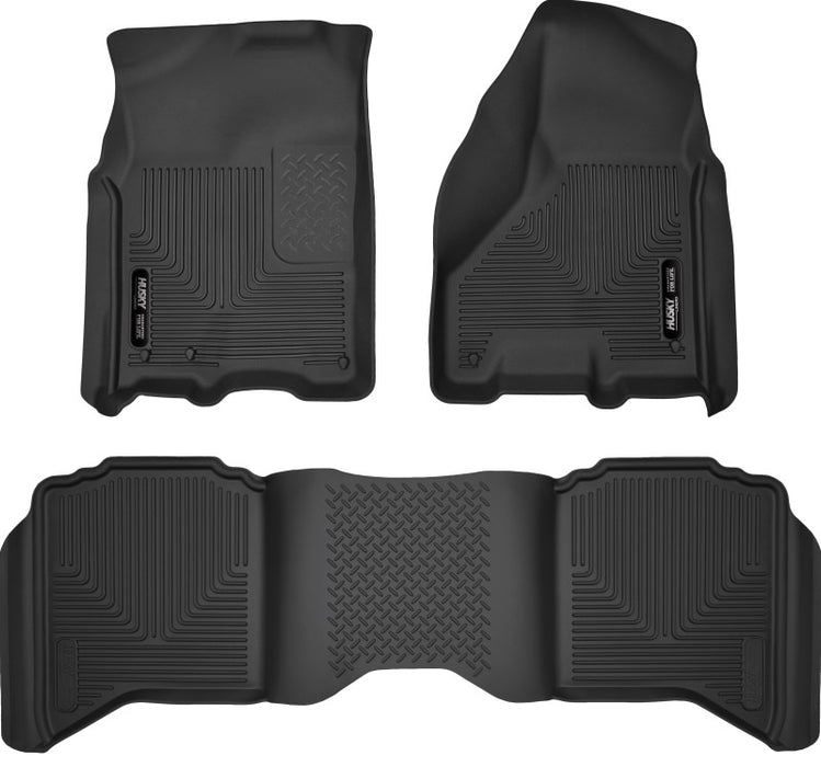 Husky Liners 2012 Dodge Ram 1500/2500 Crew Cab WeatherBeater Combo Black Floor Liners