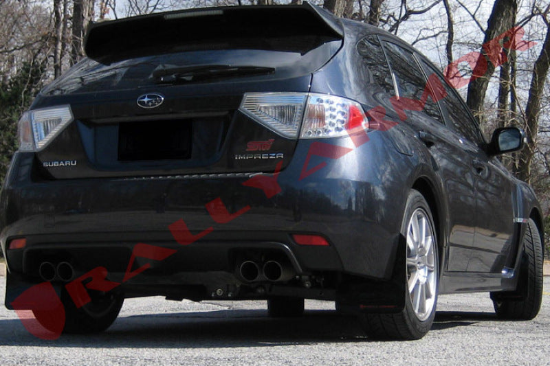 Rally Armor 08-11 Subaru STI (Hatch Only) / 11-14 WRX (Hatch Only) Black UR Mud Flap w/ Red Logo