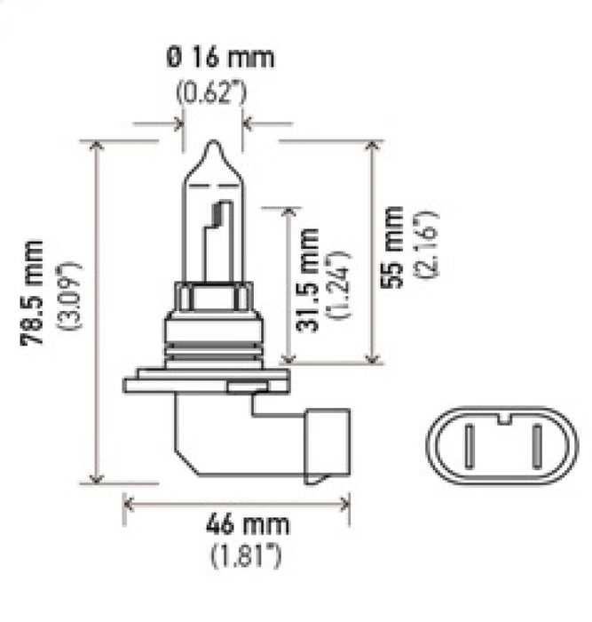 Hella Optilux HB3 9005 12V/65W XY Xenon Yellow Bulb