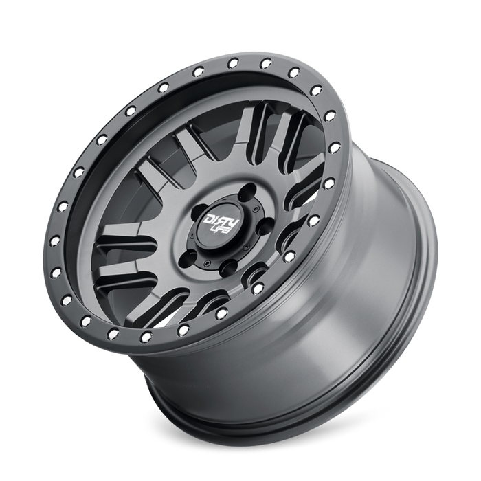 Dirty Life 9309 Canyon Pro 17x9/5x127 BP/-12mm Offset/71.5mm Hub Satin Graphite Wheel - Beadlock