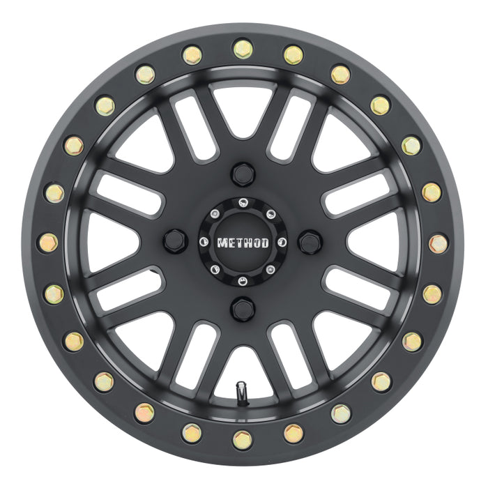 Method MR406 UTV Beadlock 15x8 / 4+4/0mm Offset / 4x136 / 106mm CB Matte Black Wheel