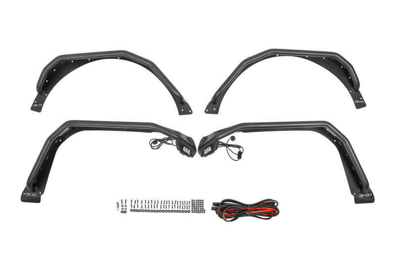 DV8 Offroad 18-23 Jeep Wrangler JL Spec Series Tube Fenders