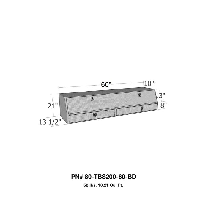 Westin/Brute Contractor TopSider 60in w/ Drawers & Doors - Aluminum