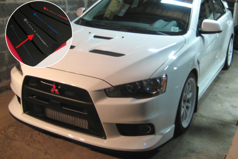 Rally Armor 08-17 Mitsubishi EVO X Black UR Mud Flap w/ Silver Logo