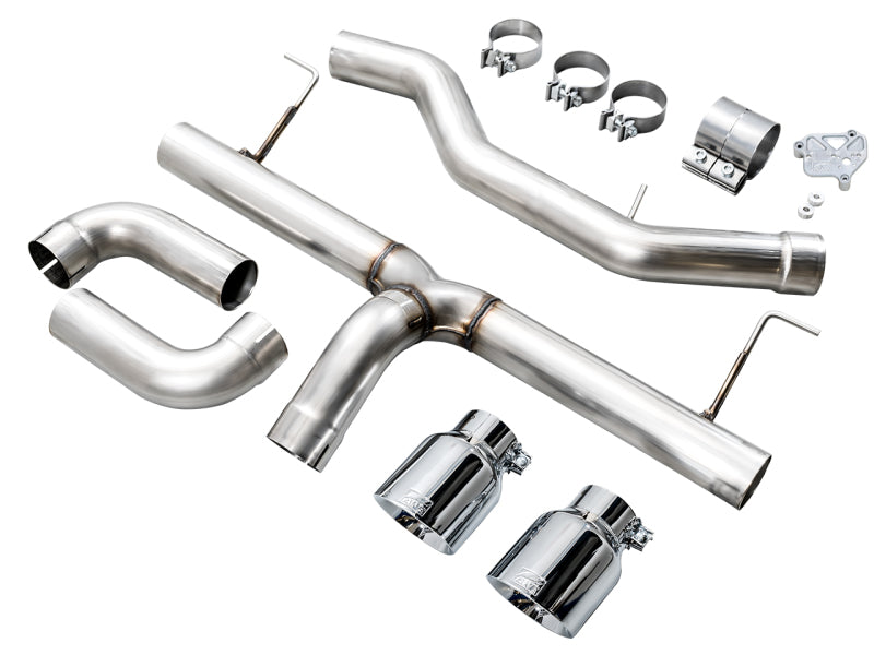 AWE 19-23 BMW 330i / 21-23 BMW 430i Base G2X Track Edition Axle Back Exhaust - Chrome Silver