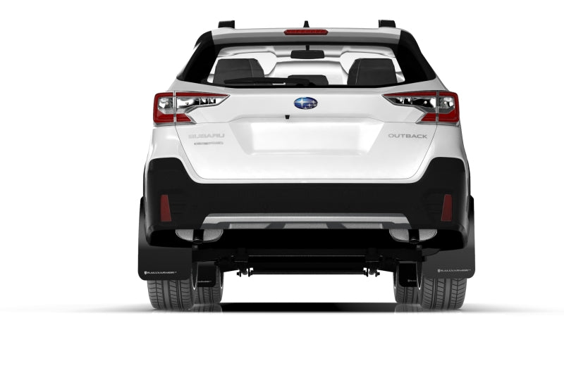 Rally Armor 20-22 Subaru Outback White UR Mud Flap w/ Black Logo