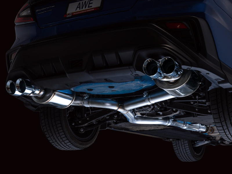 AWE Tuning 2022+ VB Subaru WRX Touring Edition Exhaust - Chrome Silver Tips