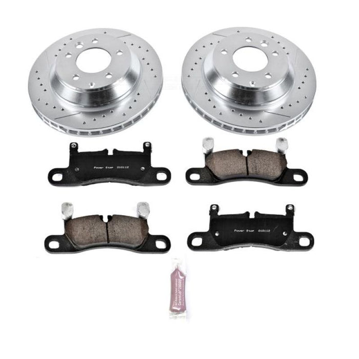 Power Stop 11-18 Porsche Cayenne Rear Z23 Evolution Sport Brake Kit