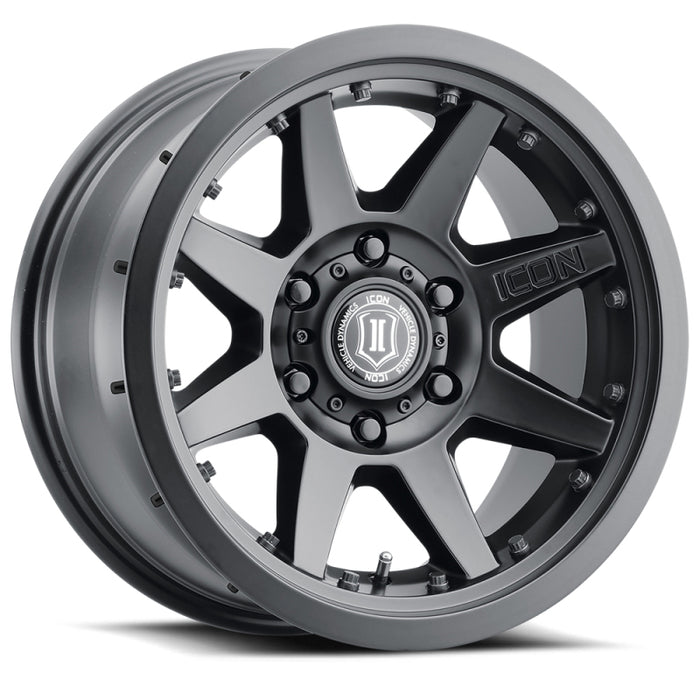 ICON Rebound Pro 17x8.5 6x135 6mm Offset 5in BS 87.1mm Bore Satin Black Wheel