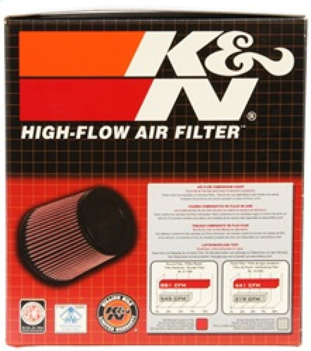 K&N Filter Universal Rubber Filter 3.75in Flange ID / 5.375in Base OD / 4.375in Top OD / 5in Height