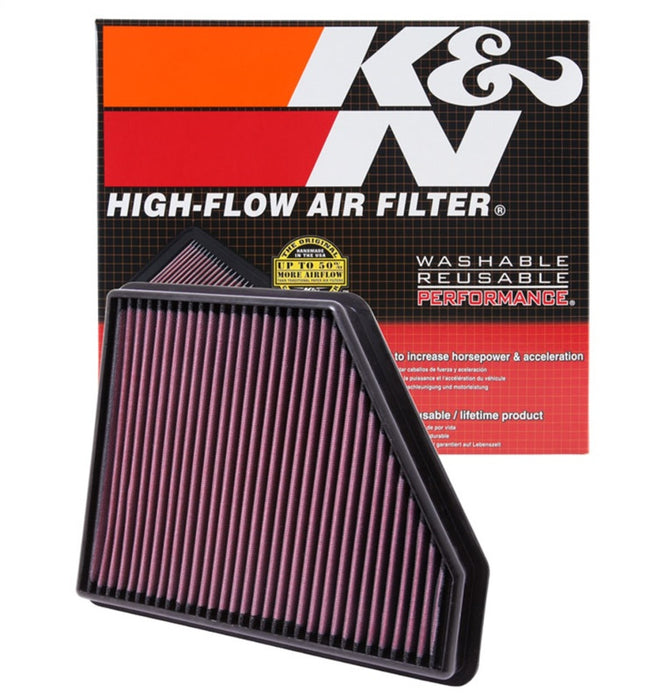 K&N 10 Chevy Camaro 3.6/6.2L Drop In Air Filter