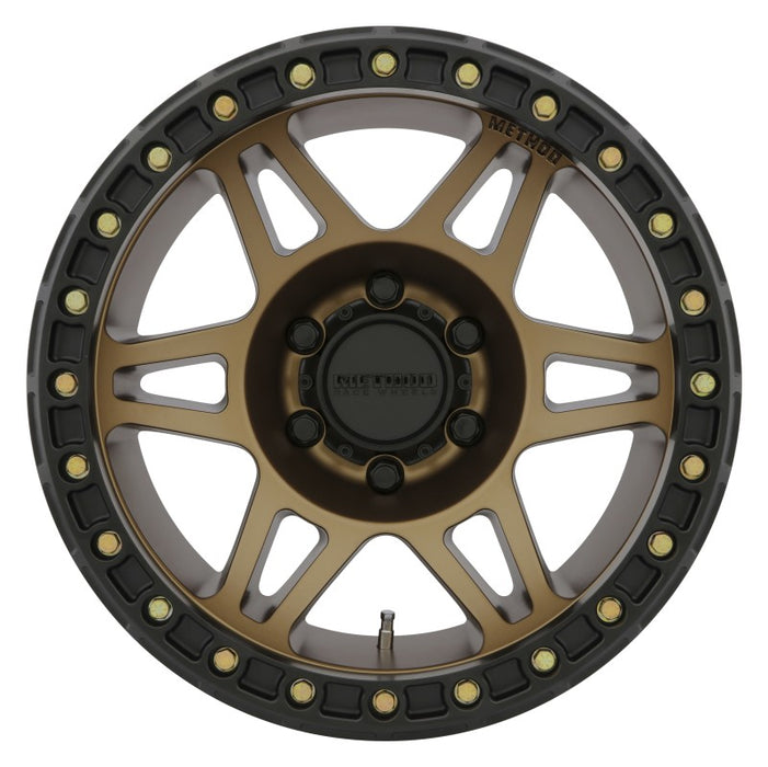 Method MR106 Beadlock 17x9 -44mm Offset 5x5 71.5mm CB Method Bronze w/BH-H24125 Wheel