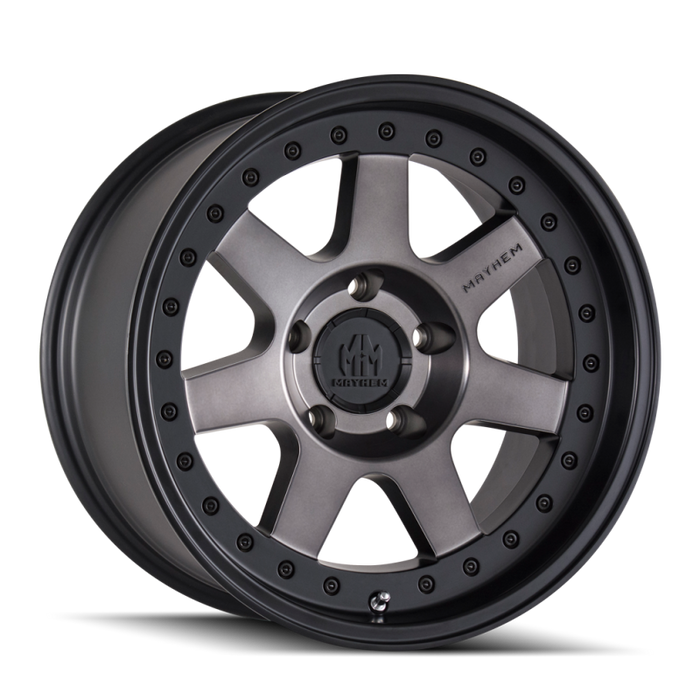 Mayhem 8300 Prodigy 17x9 / 5x127 BP / -6mm Offset / 78.1mm Hub Matte Black w/ Dark Tint Wheel