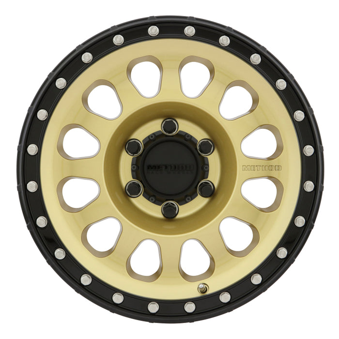 Method MR315 17x8.5 0mm Offset 6x5.5 106.25mm CB Gold/Black Street Loc Wheel