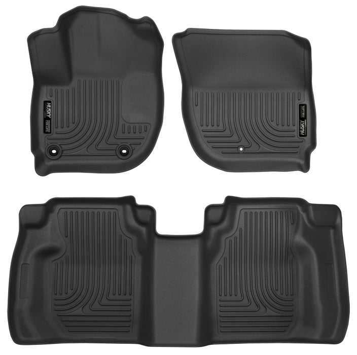 Husky Liners 15 Honda Fit Weatherbeater Black Front and Second Seat Floor Liners