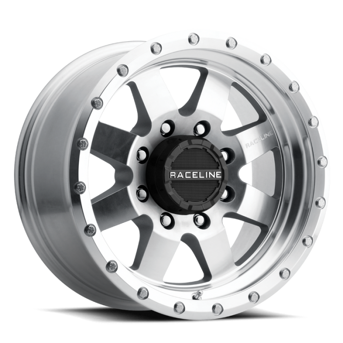 Raceline 935MC Defender 17x9in / 8x165.1 BP / -12mm Offset / 130.81mm Bore - Machined Wheel