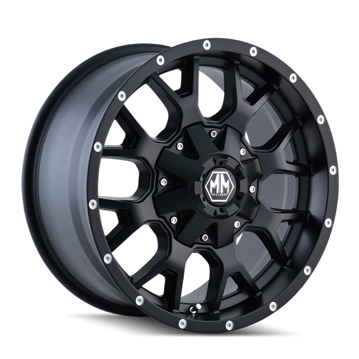 Mayhem 8015 Warrior 18x9 / 6x135 BP / 18mm Offset / 106mm Hub Matte Black Wheel